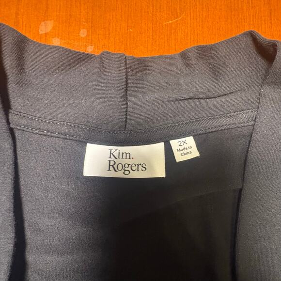 Kim Rogers Black Three Quarter Sleeved Cardigan Size 2X - Picture 2 of 5